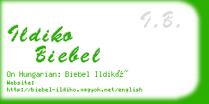 ildiko biebel business card